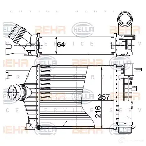 Интеркулер HELLA 47849 RIV JZ4A 4045621517588 8ml376988164 - Изображение 1