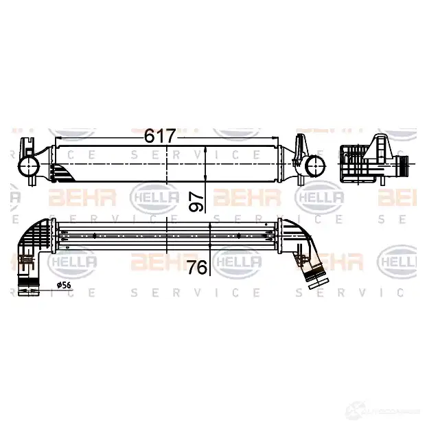 Интеркулер HELLA 4045621517786 47867 SZR N5MP 8ml376988494 изображение 0