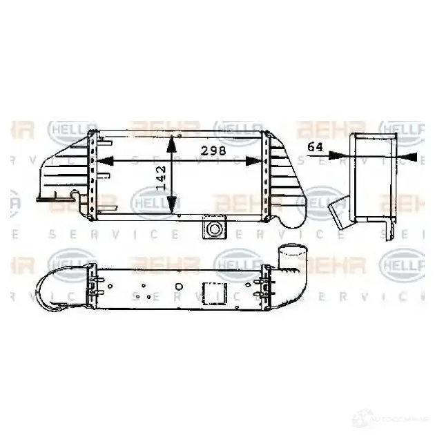 Интеркулер HELLA 8ml376723071 _BEHR HELLA SERVICE_ 47388 ZZBDR