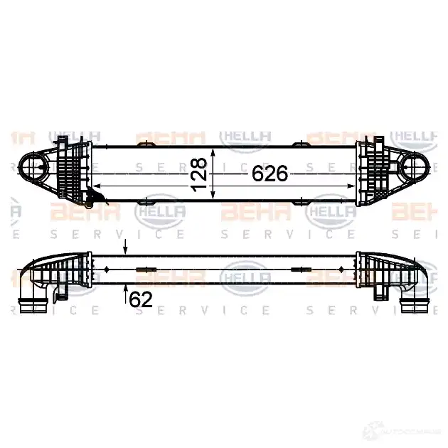 Интеркулер HELLA 4045621517359 8ml376777094 88Y G3E 47737 - Изображение 1