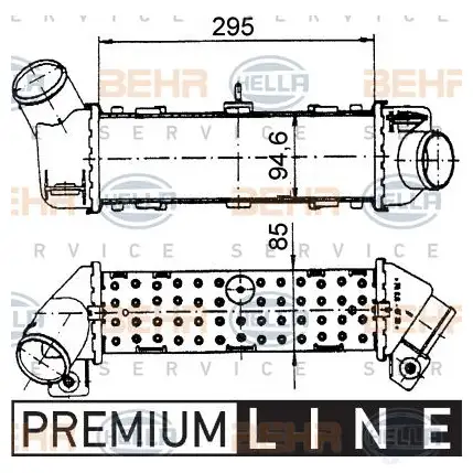 Интеркулер HELLA 8ml376765171 MT8IY _BEHR HELLA SERVICE_ 47690