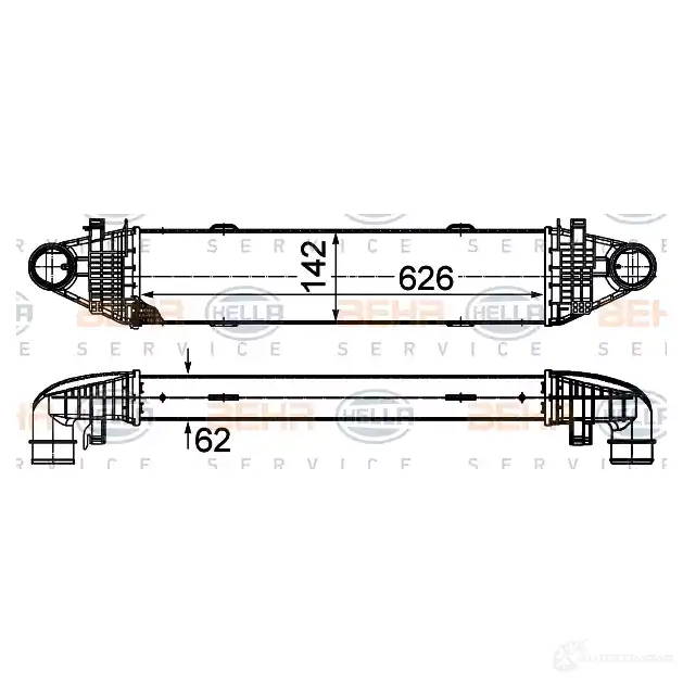 Интеркулер HELLA 0GX AM9 4045621517366 8ml376777114 47740 изображение 0