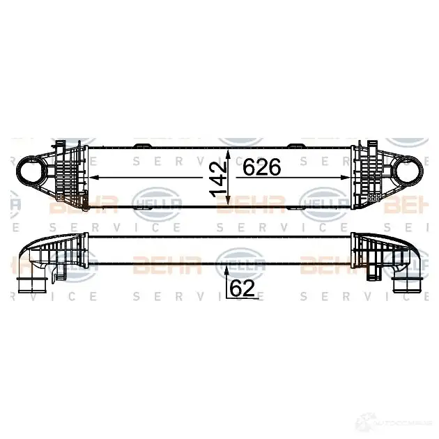 Интеркулер HELLA 0GX AM9 4045621517366 8ml376777114 47740 изображение 1