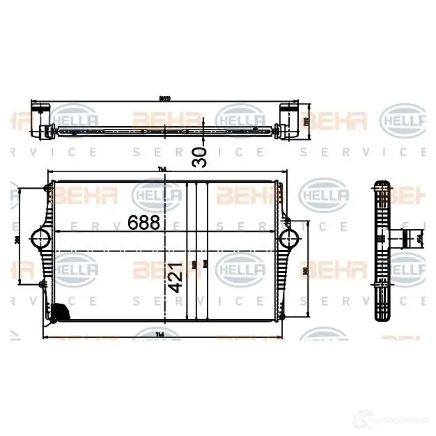 Интеркулер HELLA 47869 8ml376988514 YSS CVW9 4045621517809 изображение 1