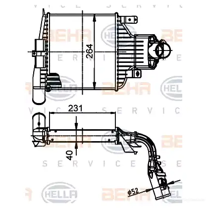 Интеркулер HELLA 47863 5R X6C 4045621517748 8ml376988384 изображение 0