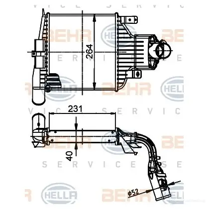 Интеркулер HELLA 47863 5R X6C 4045621517748 8ml376988384 изображение 1