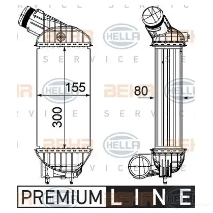 Интеркулер HELLA 47569 2NXVIV 8ml376746591 _BEHR HELLA SERVICE_