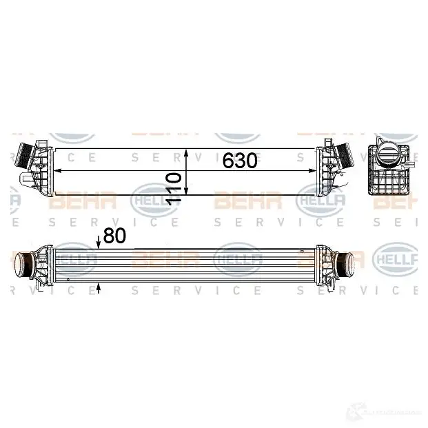 Интеркулер HELLA _BEHR HELLA SERVICE_ 8ml376756281 47625 I4JTZ
