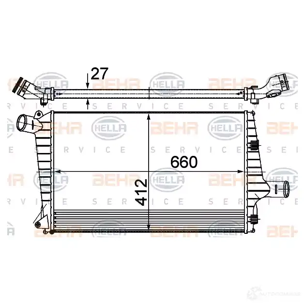 Интеркулер HELLA 4045621517472 Y OIPR 47838 8ml376988054 изображение 0