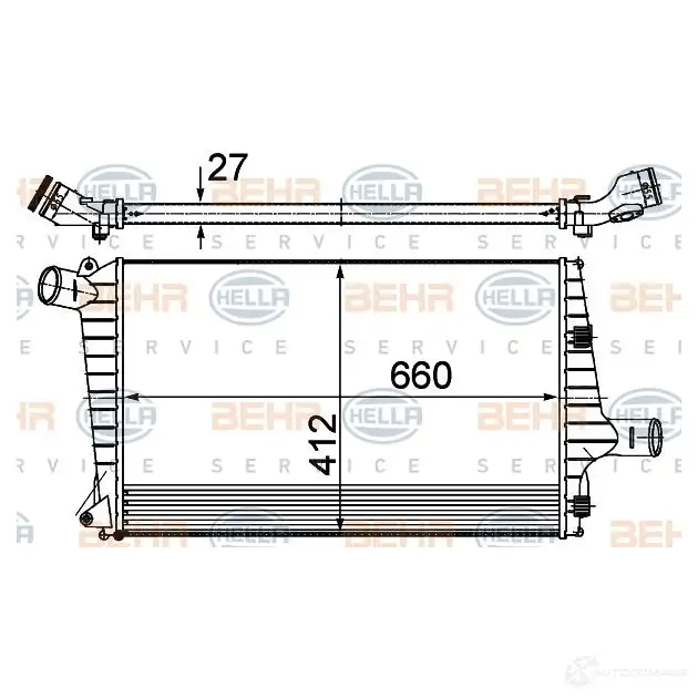 Интеркулер HELLA 4045621517472 Y OIPR 47838 8ml376988054 изображение 1