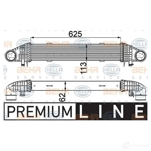 Интеркулер HELLA 8ml376777121 47741 F1JK32 _BEHR HELLA SERVICE_