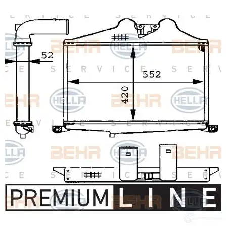 Интеркулер HELLA CKY76ZI 8ml376723731 47442 _BEHR HELLA SERVICE_ изображение 0