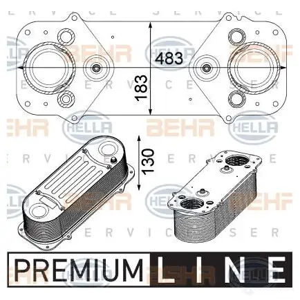 Интеркулер HELLA QJH4VF 8ml376750521 47589 _BEHR HELLA SERVICE_
