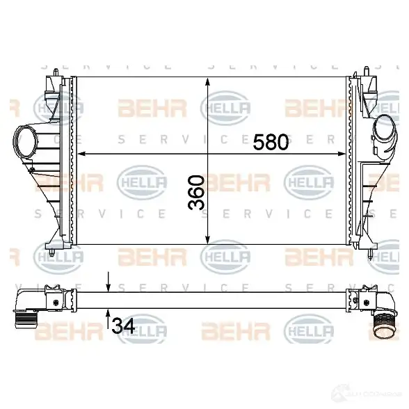 Интеркулер HELLA 47677 8ml376762751 RTI9Q _BEHR HELLA SERVICE_