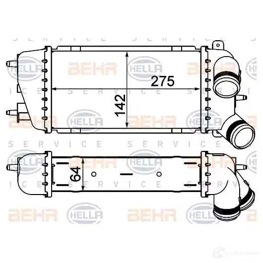 Интеркулер HELLA 8ml376760714 47667 4045621511104 XI 3MCD - Изображение 1