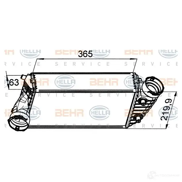 Интеркулер HELLA UQOEGL 8ml376765471 _BEHR HELLA SERVICE_ 47695