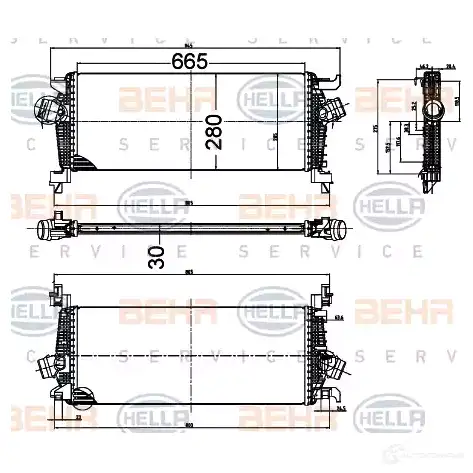 Интеркулер HELLA EAX2YM G 8ml376988414 4045621517779 47866 - Изображение 1