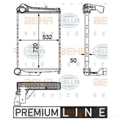 Интеркулер HELLA 8ml376746381 _BEHR HELLA SERVICE_ C88QP 47549
