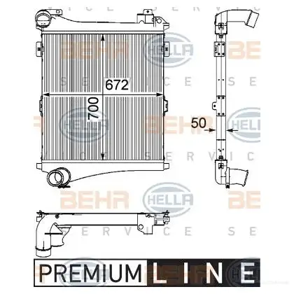 Интеркулер HELLA 8ml376746341 5M6MPZU 47546 _BEHR HELLA SERVICE_ изображение 0