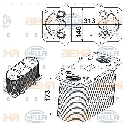 Интеркулер HELLA _BEHR HELLA SERVICE_ 47588 8ml376750511 P3U0XG