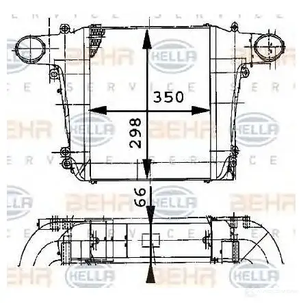 Интеркулер HELLA _BEHR HELLA SERVICE_ 76581A 8ml376724131 47461
