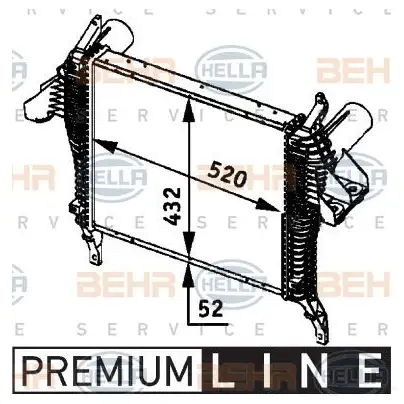 Интеркулер HELLA 47468 _BEHR HELLA SERVICE_ 8ml376724231 Y07KS8