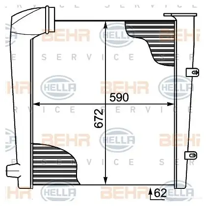 Интеркулер HELLA EMSN8 8ml376727651 _BEHR HELLA SERVICE_ 47500