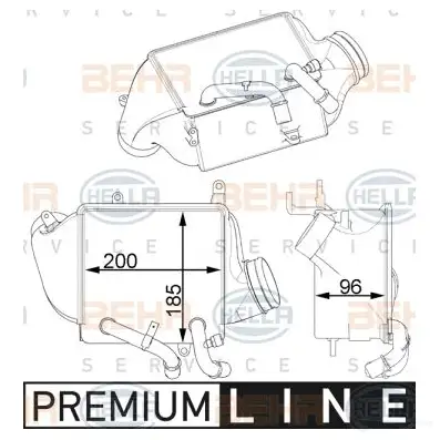 Интеркулер HELLA 47516 MQA75X7 _BEHR HELLA SERVICE_ 8ml376746001