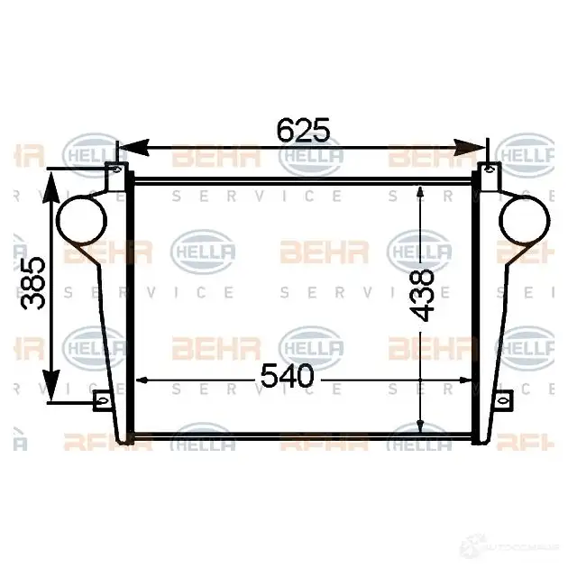 Интеркулер HELLA 8ml376776751 _BEHR HELLA SERVICE_ 47729 VVLKC