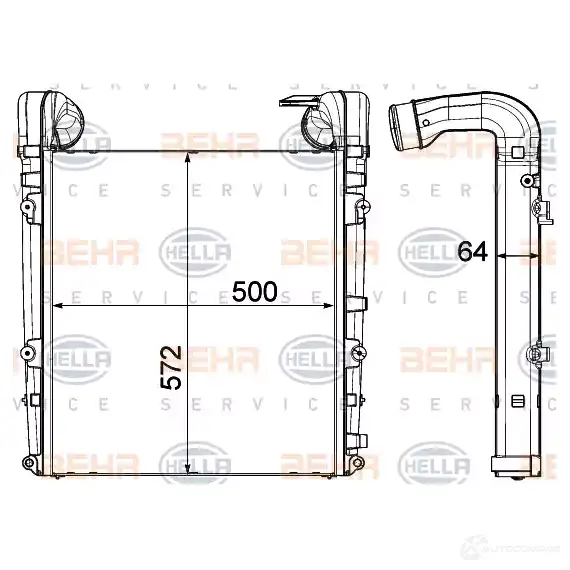 Интеркулер HELLA 4045621516550 8ml376908071 G30GA TJ 47812 изображение 0
