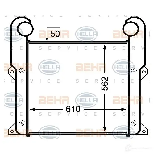 Интеркулер HELLA _BEHR HELLA SERVICE_ 8ml376776681 47726 H6KWB изображение 0