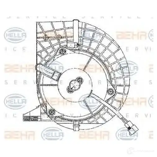 Моторчик печки, вентилятора HELLA _BEHR HELLA SERVICE_ 38067 8ew009159691 WLS7SR8