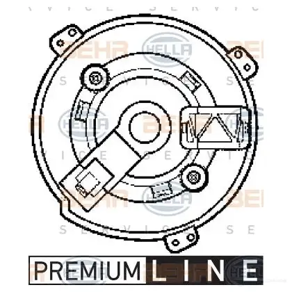 Моторчик печки, вентилятора HELLA _BEHR HELLA SERVICE_ QMW3H1 8ew009159531 38059 - Изображение 1