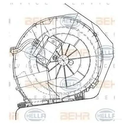 Моторчик печки, вентилятора HELLA 8ew351034051 9IZF2CB _BEHR HELLA SERVICE_ 38104