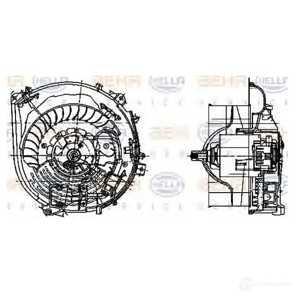 Моторчик печки, вентилятора HELLA 8ew009159351 38052 7PUFMJ _BEHR HELLA SERVICE_ - Изображение 1