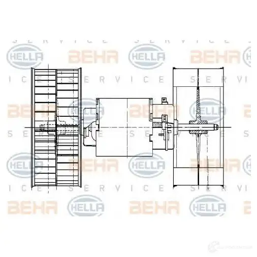 Моторчик печки, вентилятора HELLA 8ew009100621 _BEHR HELLA SERVICE_ VTUZRM 37899 изображение 0