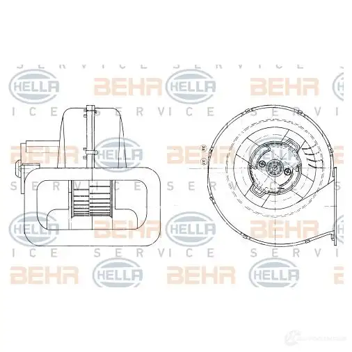 Моторчик печки, вентилятора HELLA 1NW3SSG 38013 _BEHR HELLA SERVICE_ 8ew009158611