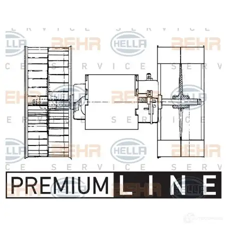 Моторчик печки, вентилятора HELLA 8ew009159101 PBJ89 38032 _BEHR HELLA SERVICE_ - Изображение 1