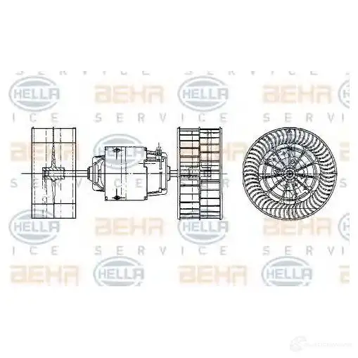 Моторчик печки, вентилятора HELLA 8ew009159091 P1FA8 _BEHR HELLA SERVICE_ 38031 - Изображение 1