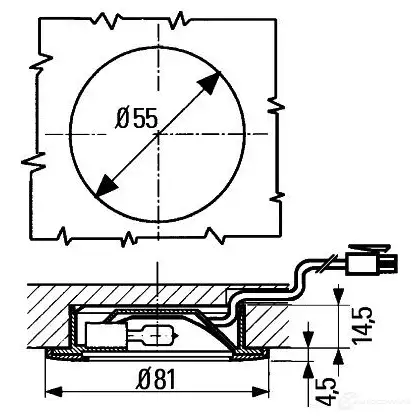 Внутреннее освещение HELLA 14833 2ja009208001 N LIID0 4082300183368 изображение 1