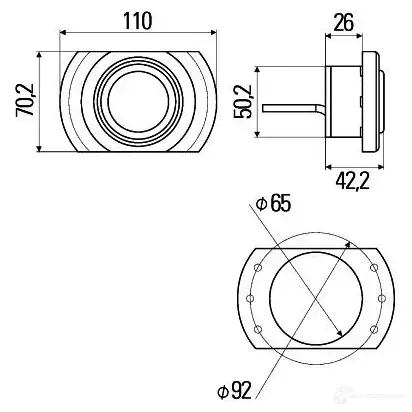 Внутреннее освещение HELLA U4DNUU4 2ja343680067 S potLED 14866 изображение 1