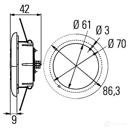 Подсветка салона HELLA 2JA 343 790-301 14888 Spo tLED ODCTI8Q изображение 1