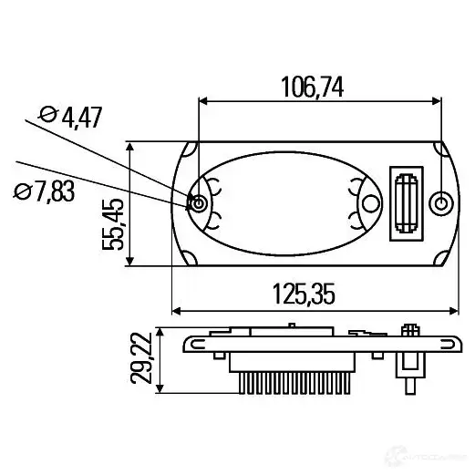 Подсветка салона HELLA Mini OvalLED 14852 905NV 2JA 343 570-141 изображение 1