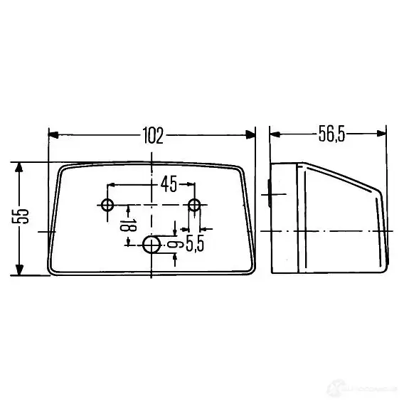 Фонарь подсветки номера HELLA E1 22819 15001 023041 2ka003389011 изображение 1