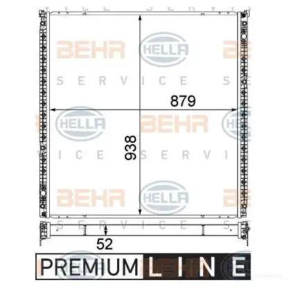 Охладитель промежуточный низкой температуры HELLA 8mk376750581 3C3RAM _BEHR HELLA SERVICE_ 46454