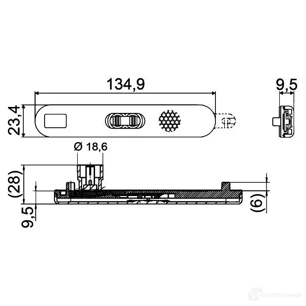 Габаритный фонарь HELLA LTR2JS 2xs009226101 18588 E11 3016 изображение 2