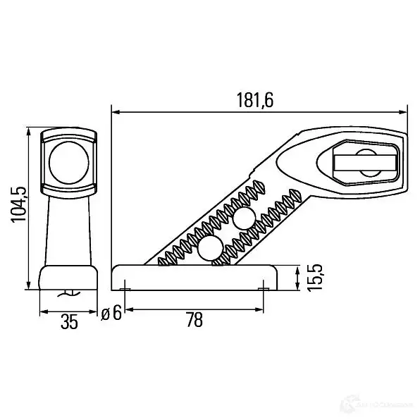 Габаритный фонарь HELLA 18676 2xs340448001 E4 11392 E4 10211 изображение 1