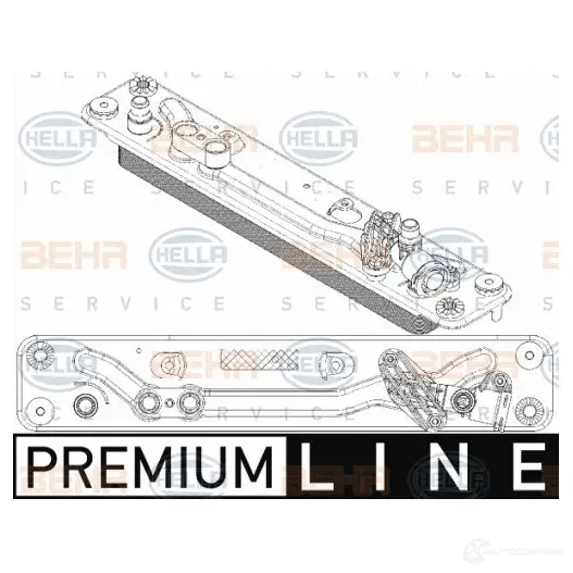 Радиатор АКПП HELLA 8mo376792781 XU9LTZS _BEHR HELLA SERVICE_ 48021