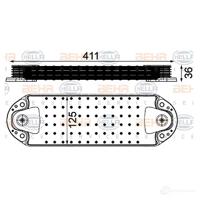 Масляный радиатор двигателя HELLA 6L17 5 8mo376906451 4045621513757 48054 - Изображение 1