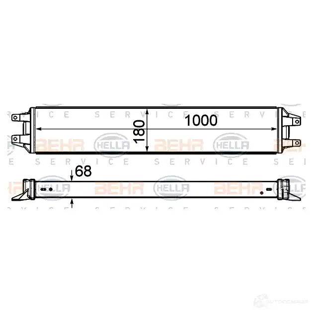 Масляный радиатор двигателя HELLA 4045621513979 3 27DR2 8mo376906391 48048 - Изображение 1
